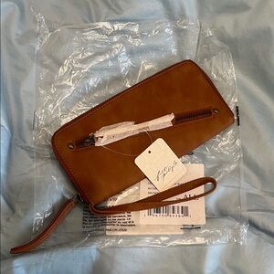 Free People Leather Wristlet